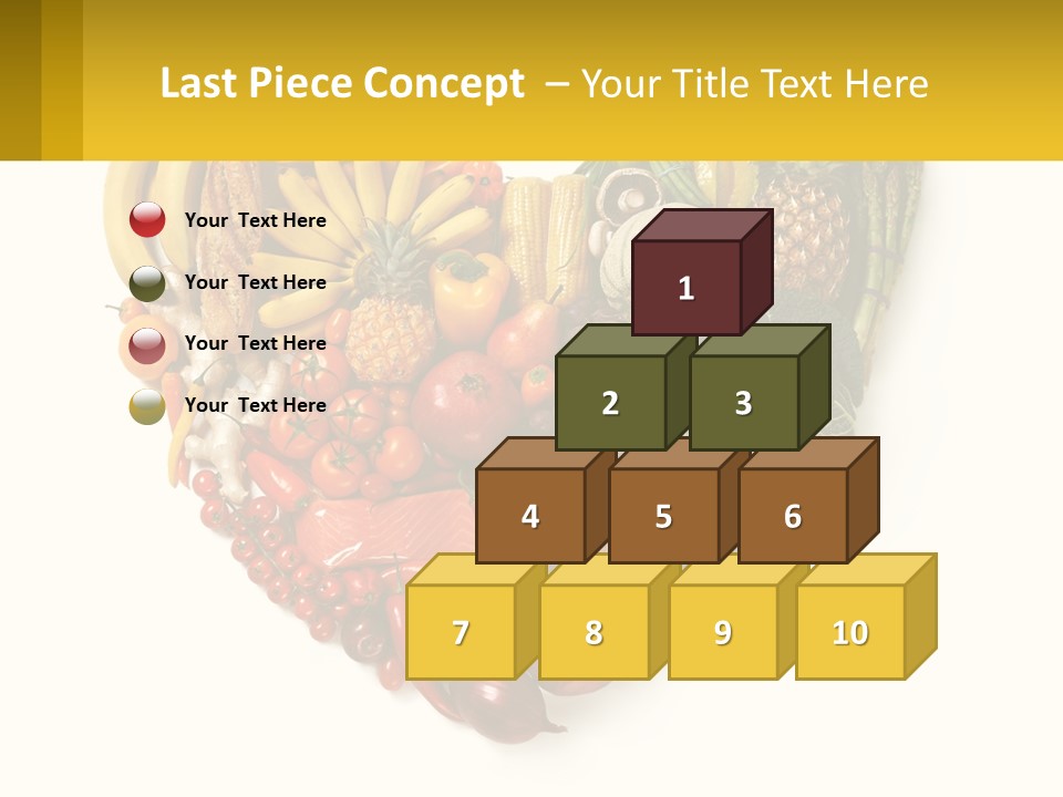 A Heart Shaped Arrangement Of Fruits And Vegetables PowerPoint Template
