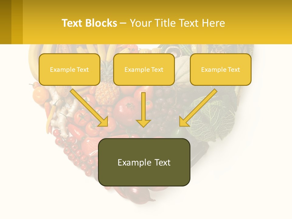 A Heart Shaped Arrangement Of Fruits And Vegetables PowerPoint Template