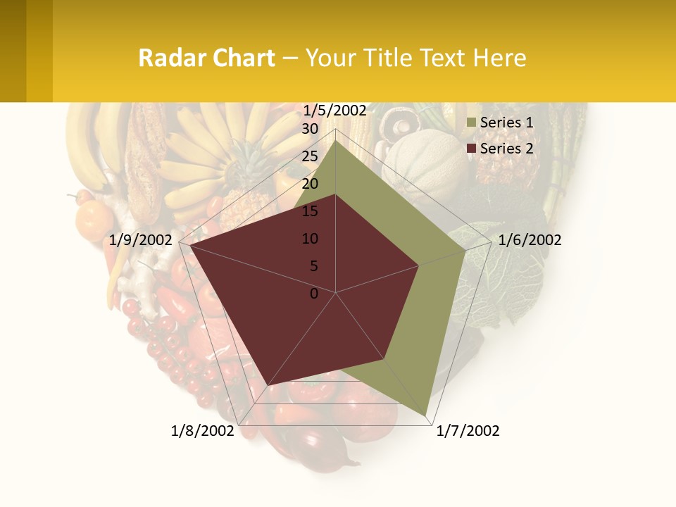 A Heart Shaped Arrangement Of Fruits And Vegetables PowerPoint Template