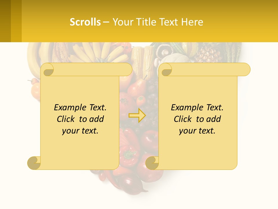 A Heart Shaped Arrangement Of Fruits And Vegetables PowerPoint Template