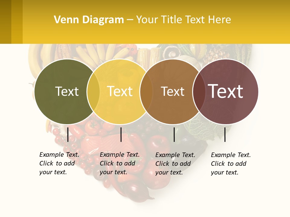 A Heart Shaped Arrangement Of Fruits And Vegetables PowerPoint Template