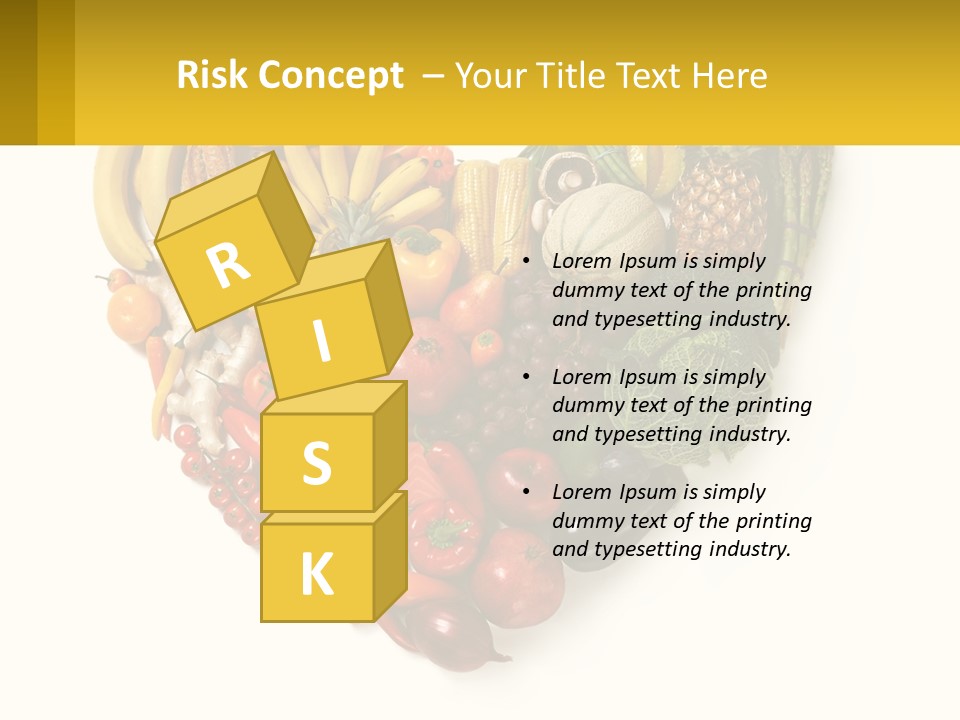 A Heart Shaped Arrangement Of Fruits And Vegetables PowerPoint Template