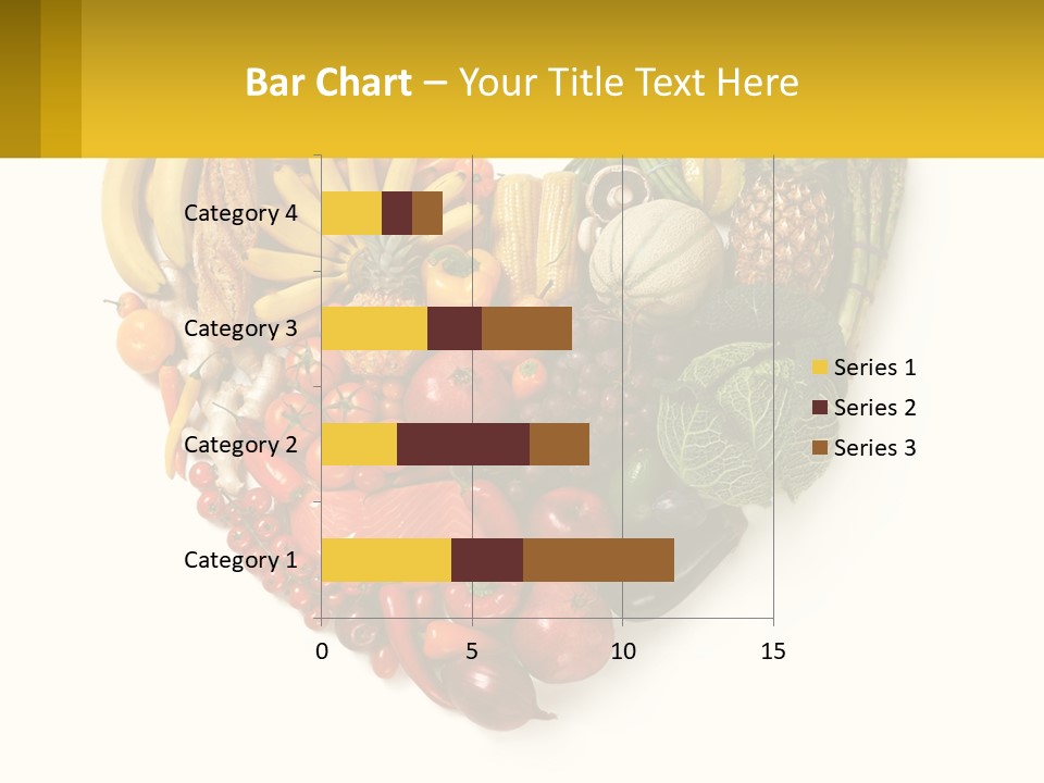 A Heart Shaped Arrangement Of Fruits And Vegetables PowerPoint Template