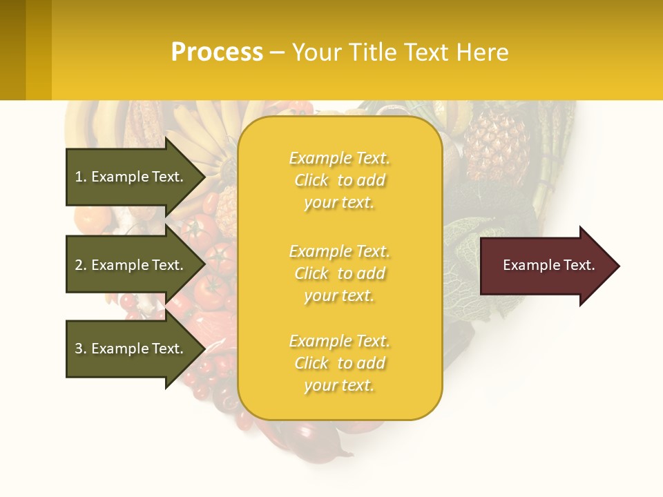 A Heart Shaped Arrangement Of Fruits And Vegetables PowerPoint Template