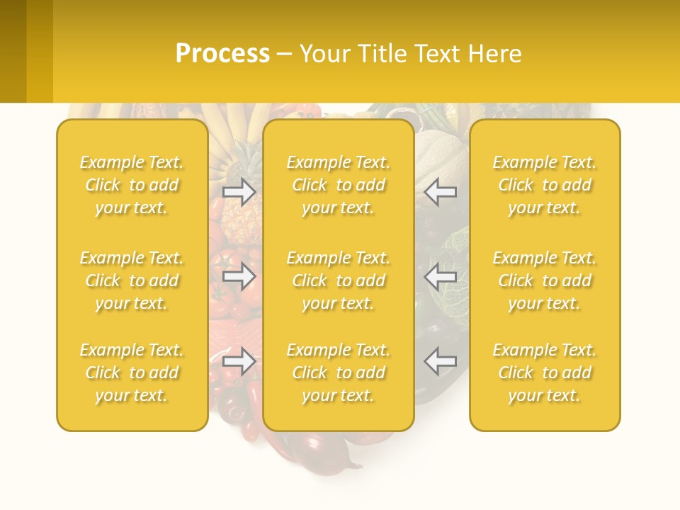 A Heart Shaped Arrangement Of Fruits And Vegetables PowerPoint Template