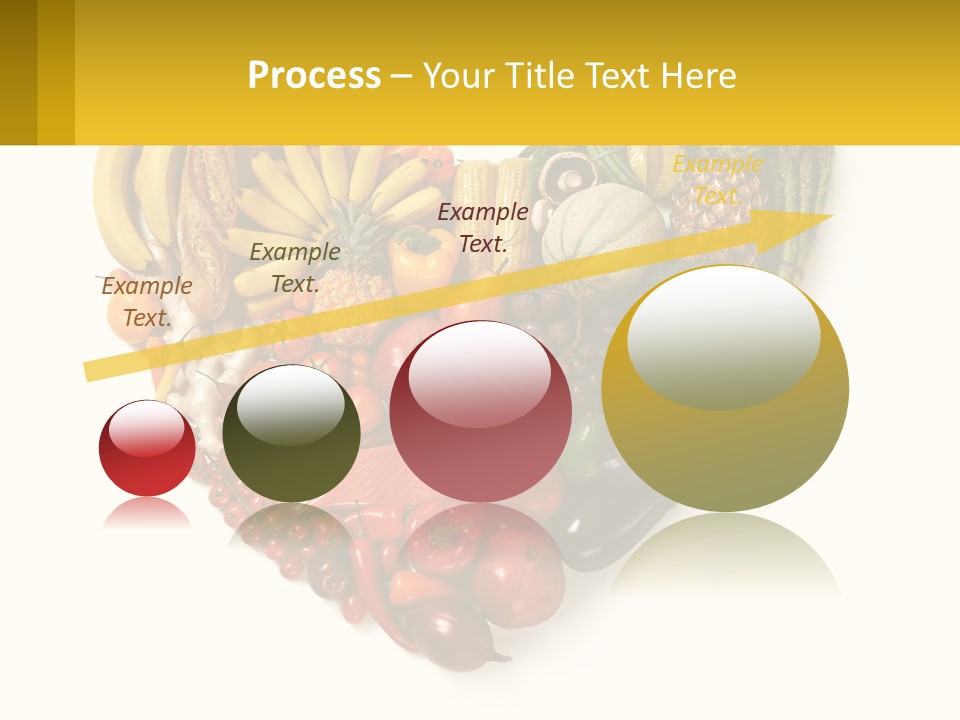 A Heart Shaped Arrangement Of Fruits And Vegetables PowerPoint Template