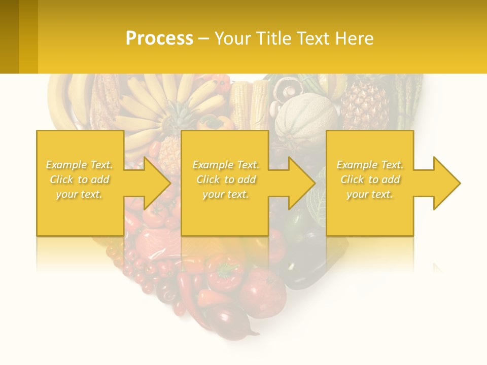 A Heart Shaped Arrangement Of Fruits And Vegetables PowerPoint Template