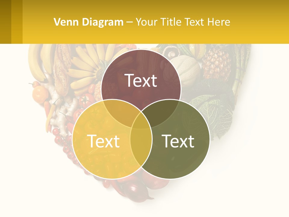 A Heart Shaped Arrangement Of Fruits And Vegetables PowerPoint Template