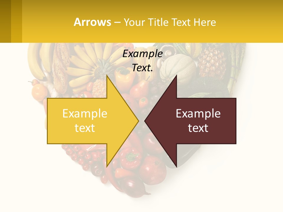 A Heart Shaped Arrangement Of Fruits And Vegetables PowerPoint Template