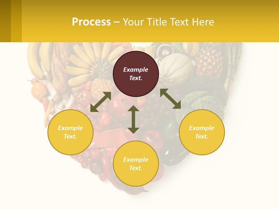 A Heart Shaped Arrangement Of Fruits And Vegetables PowerPoint Template