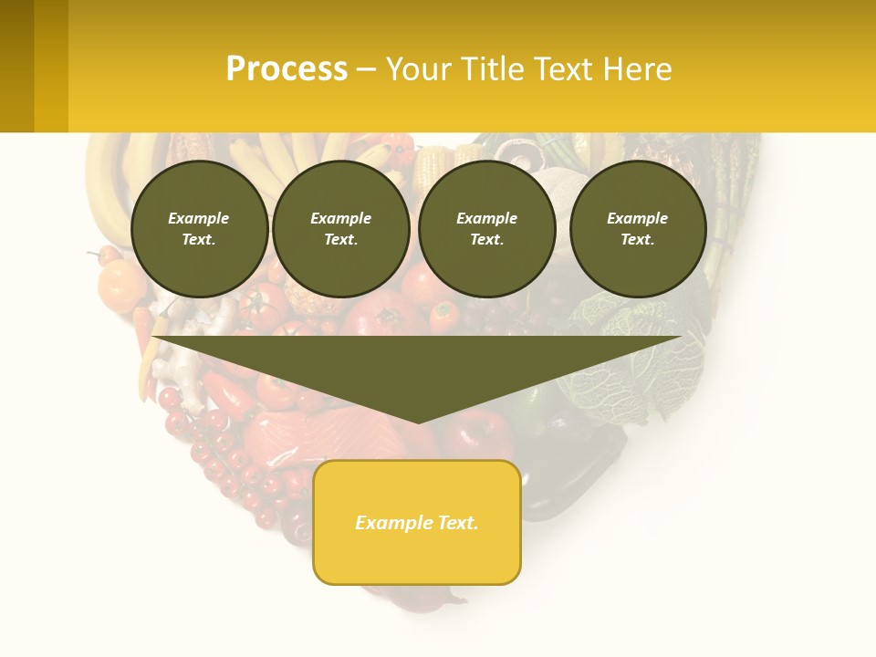 A Heart Shaped Arrangement Of Fruits And Vegetables PowerPoint Template