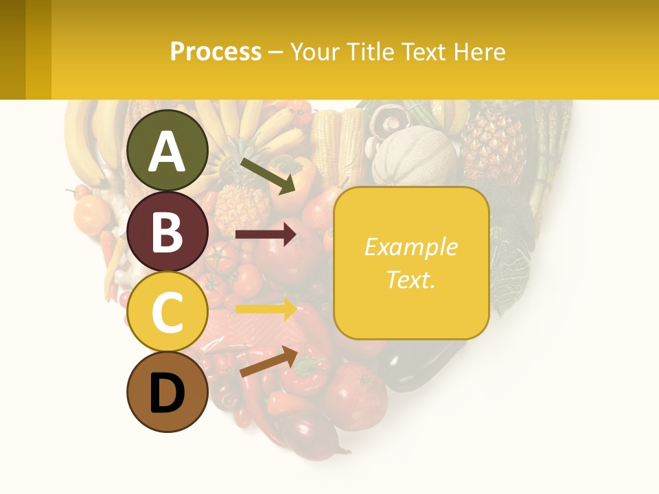 A Heart Shaped Arrangement Of Fruits And Vegetables PowerPoint Template