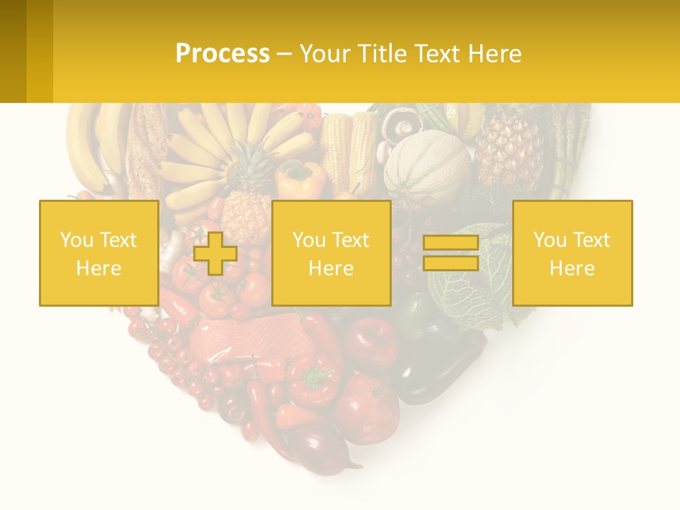 A Heart Shaped Arrangement Of Fruits And Vegetables PowerPoint Template