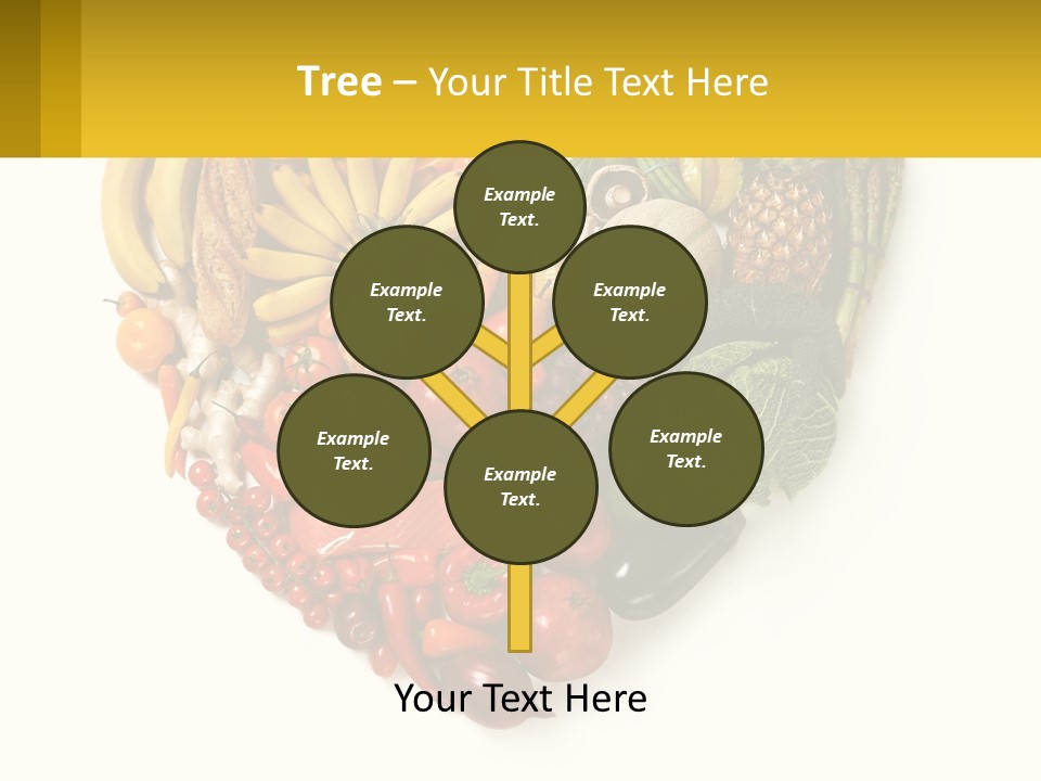 A Heart Shaped Arrangement Of Fruits And Vegetables PowerPoint Template
