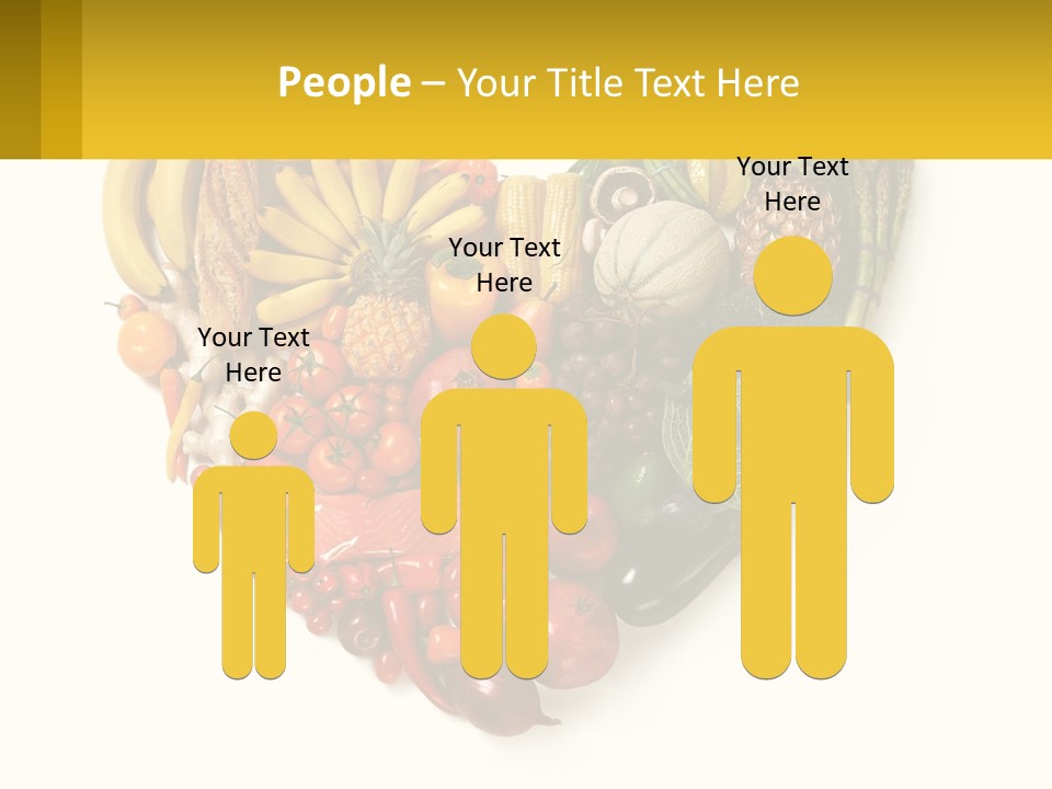 A Heart Shaped Arrangement Of Fruits And Vegetables PowerPoint Template