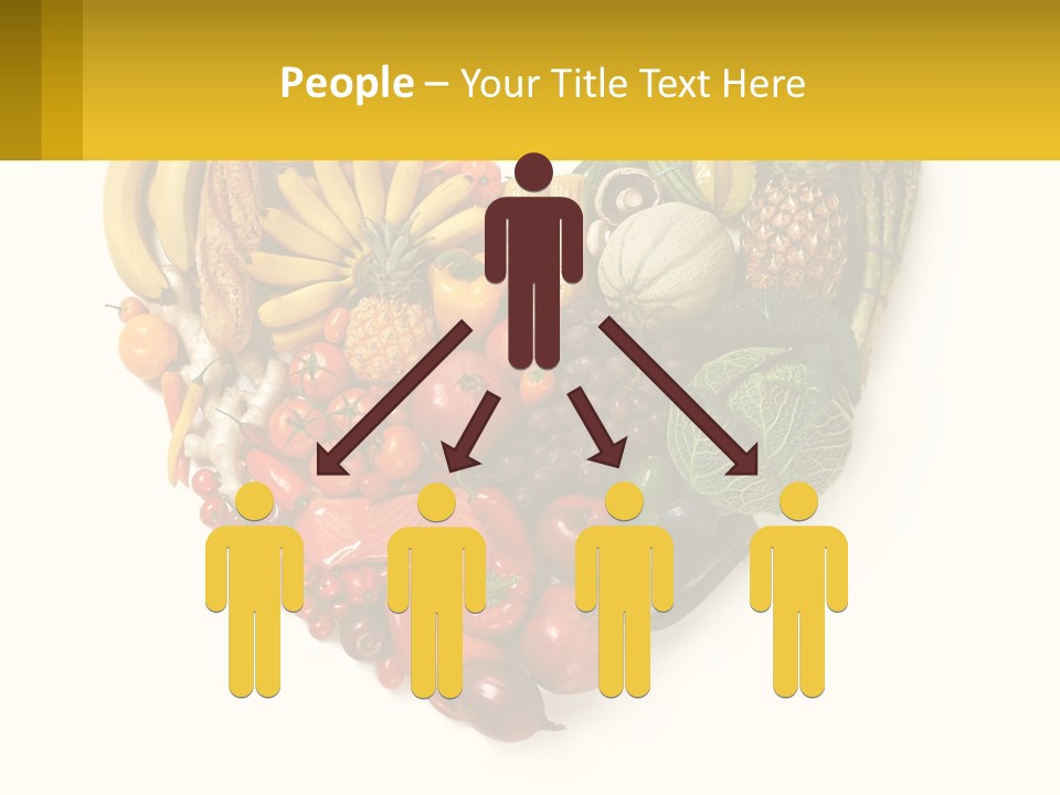 A Heart Shaped Arrangement Of Fruits And Vegetables PowerPoint Template