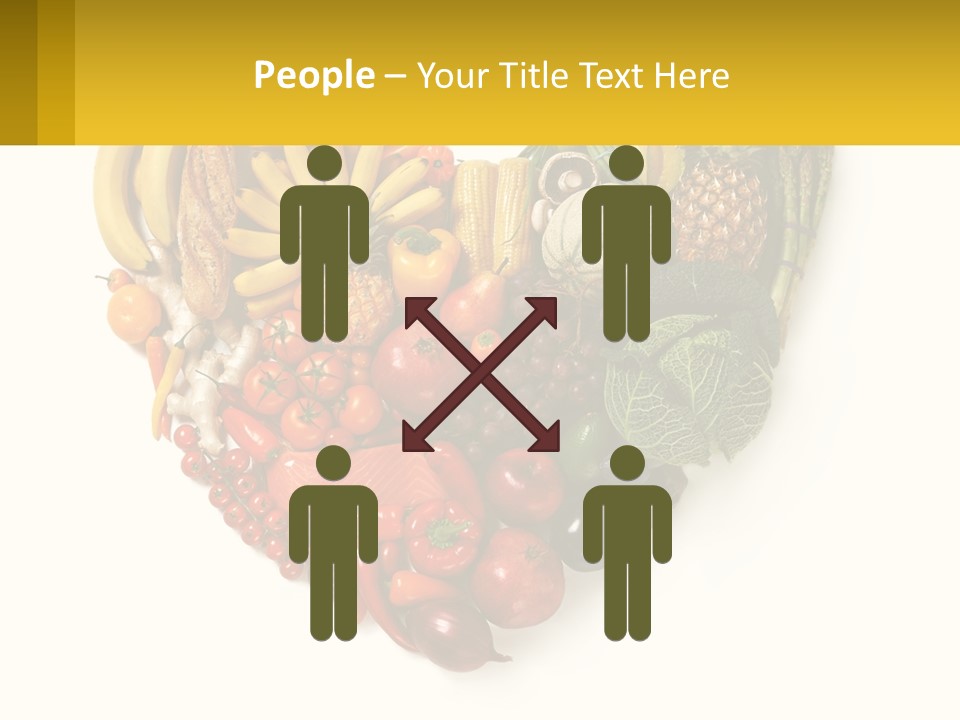 A Heart Shaped Arrangement Of Fruits And Vegetables PowerPoint Template