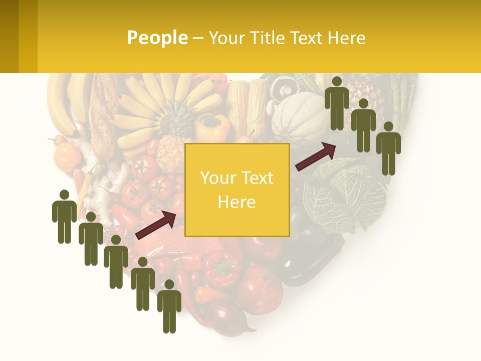 A Heart Shaped Arrangement Of Fruits And Vegetables PowerPoint Template