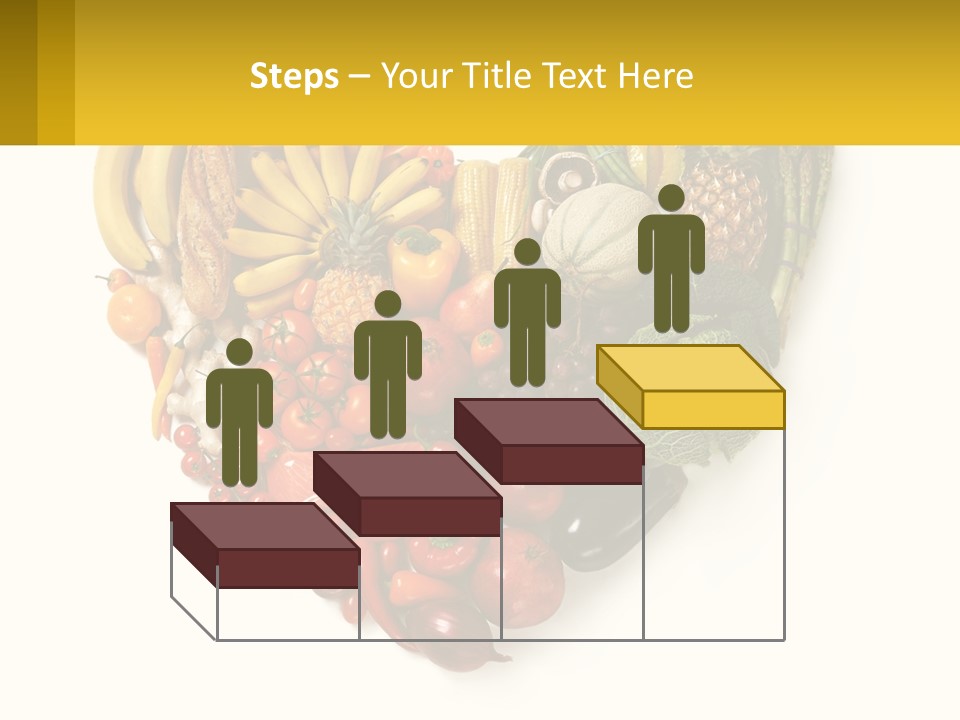 A Heart Shaped Arrangement Of Fruits And Vegetables PowerPoint Template