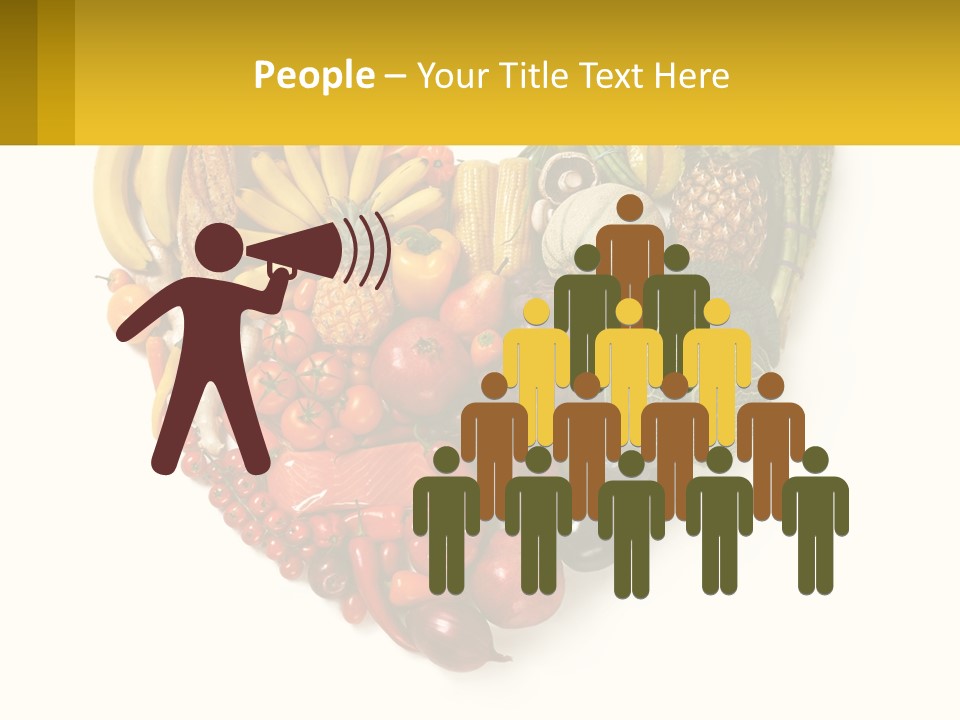 A Heart Shaped Arrangement Of Fruits And Vegetables PowerPoint Template