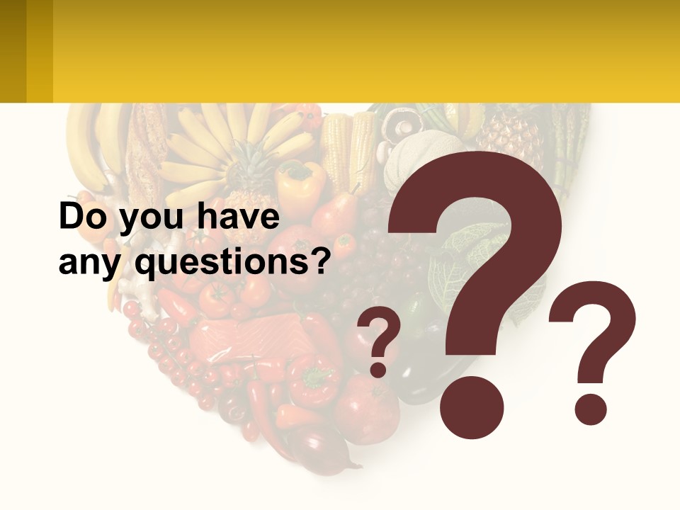 A Heart Shaped Arrangement Of Fruits And Vegetables PowerPoint Template