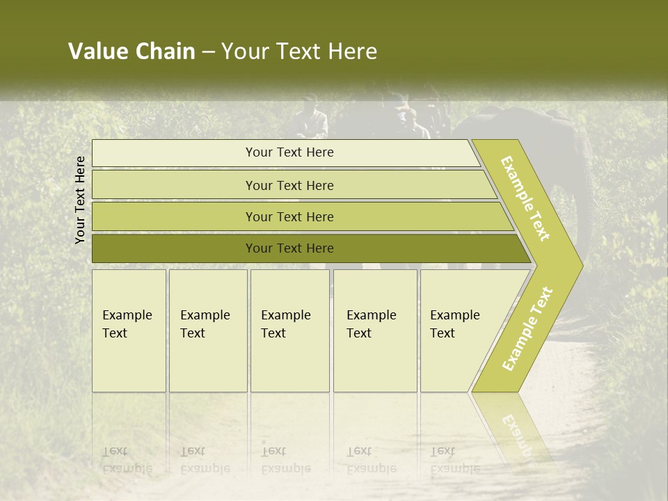 A Group Of Elephants Walking Down A Dirt Road PowerPoint Template