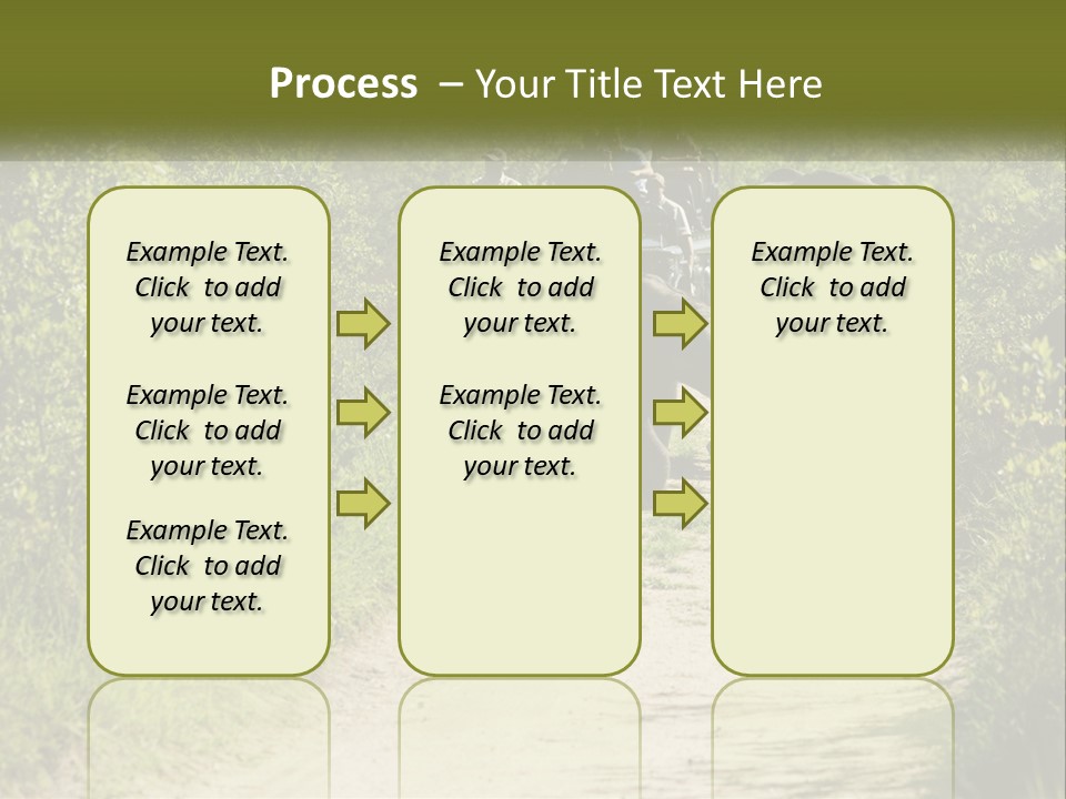 A Group Of Elephants Walking Down A Dirt Road PowerPoint Template