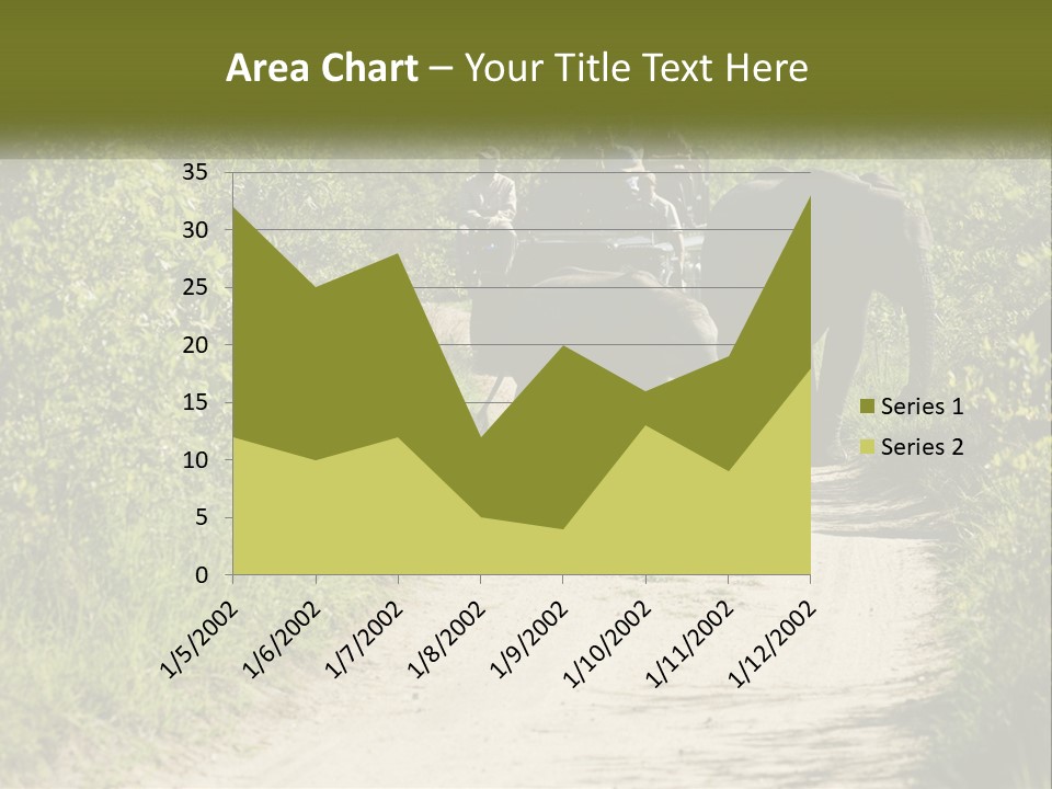 A Group Of Elephants Walking Down A Dirt Road PowerPoint Template