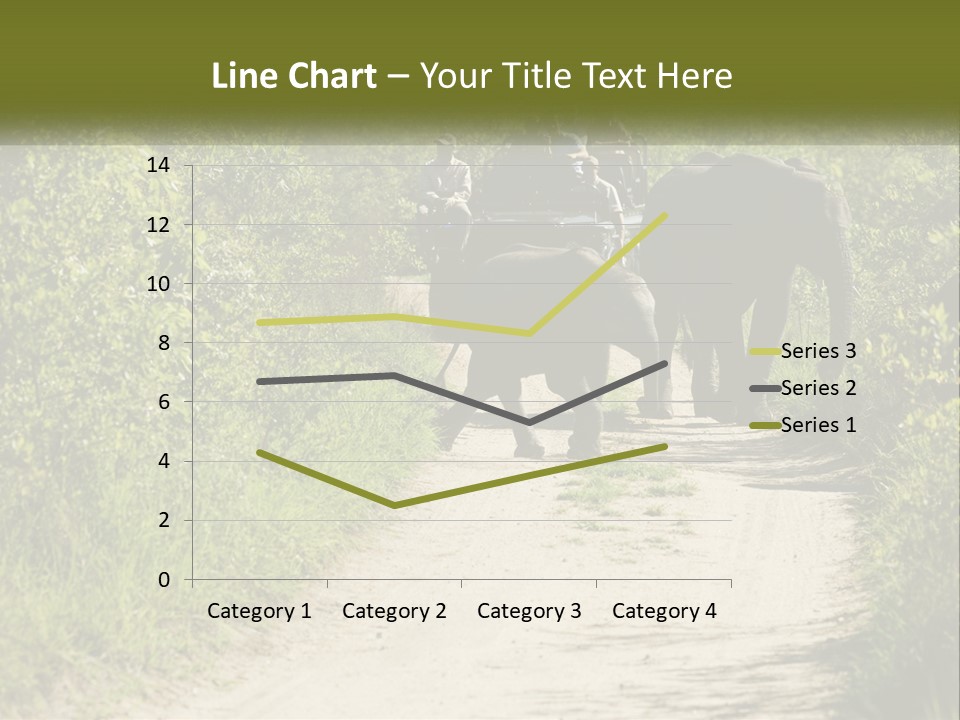 A Group Of Elephants Walking Down A Dirt Road PowerPoint Template