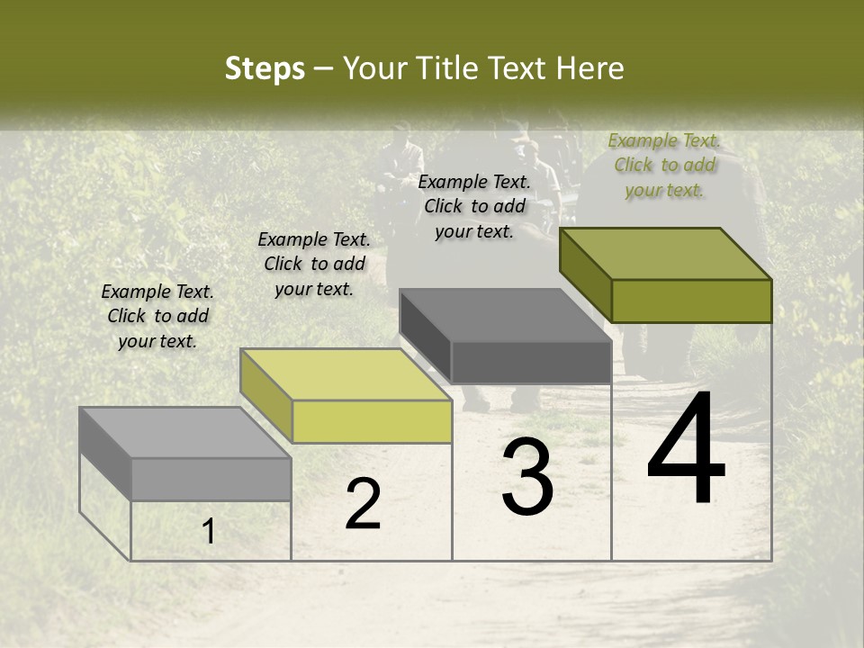 A Group Of Elephants Walking Down A Dirt Road PowerPoint Template