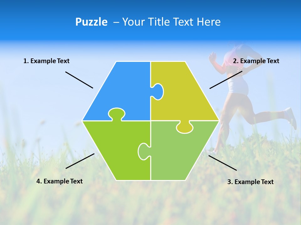 A Woman Running In The Grass Powerpoint Template PowerPoint Template