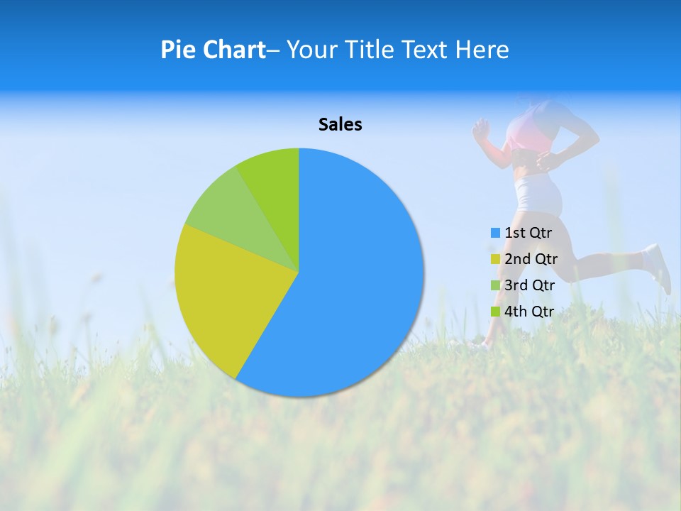A Woman Running In The Grass Powerpoint Template PowerPoint Template
