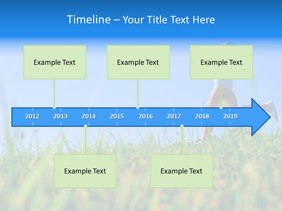 A Woman Running In The Grass Powerpoint Template PowerPoint Template
