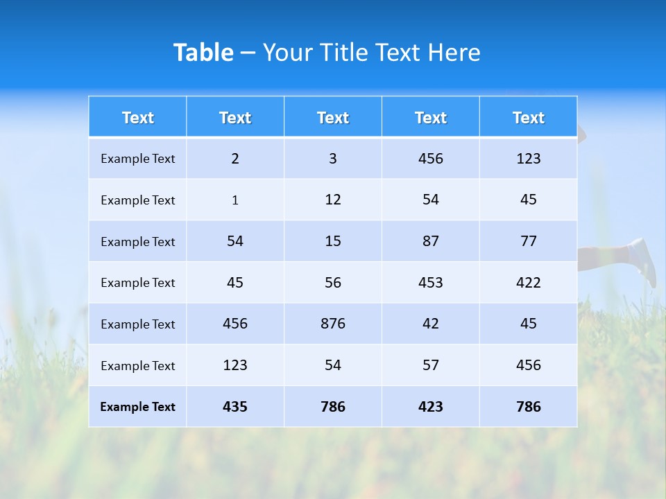 A Woman Running In The Grass Powerpoint Template PowerPoint Template