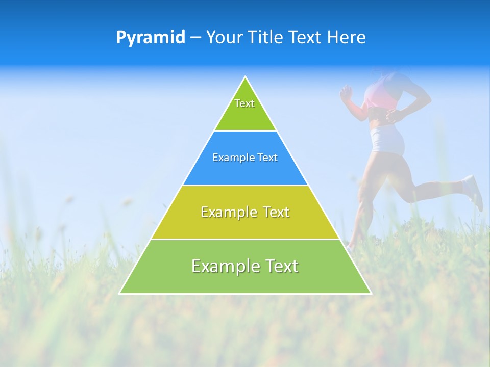 A Woman Running In The Grass Powerpoint Template PowerPoint Template