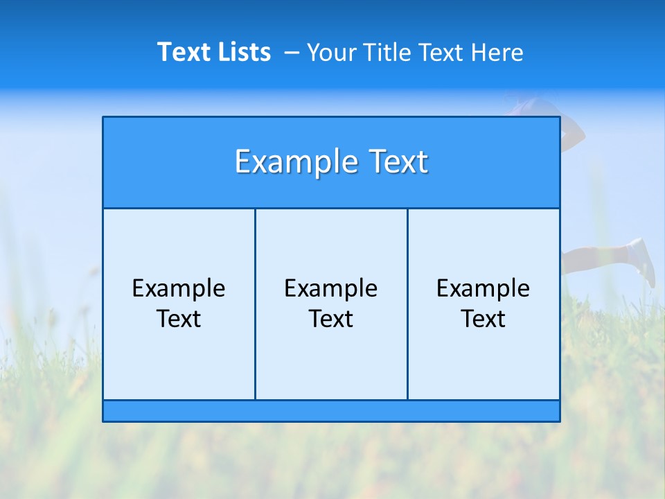 A Woman Running In The Grass Powerpoint Template PowerPoint Template