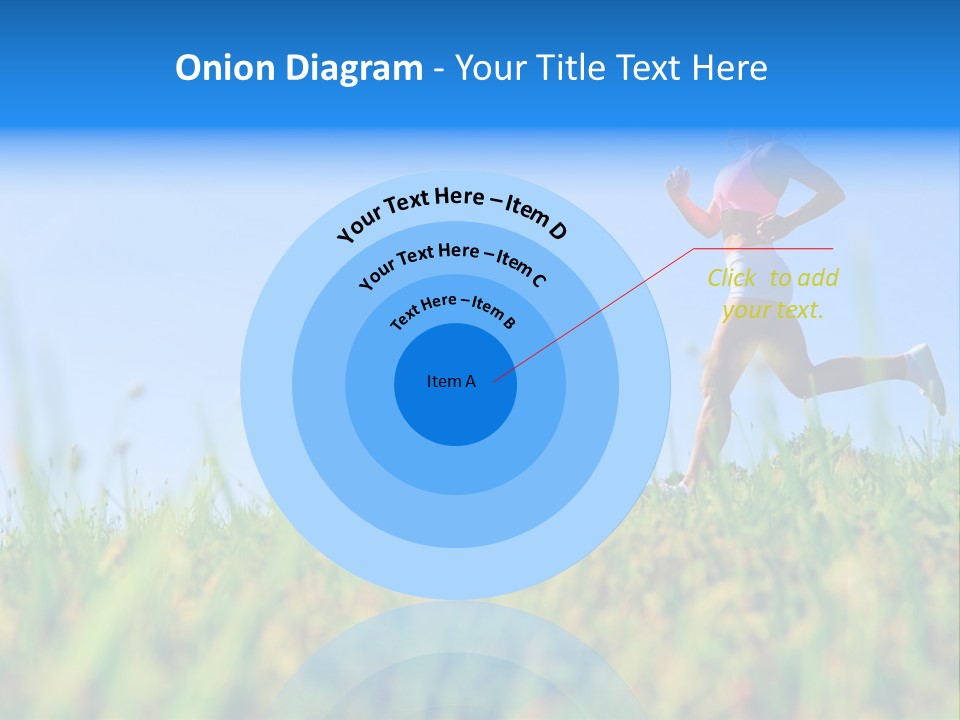 A Woman Running In The Grass Powerpoint Template PowerPoint Template