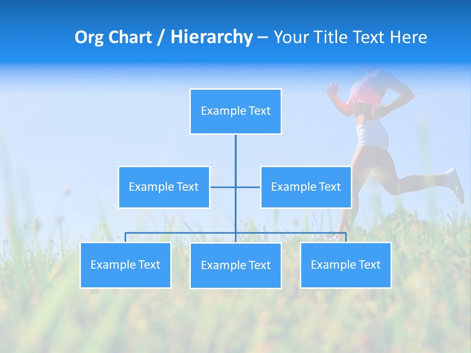 A Woman Running In The Grass Powerpoint Template PowerPoint Template