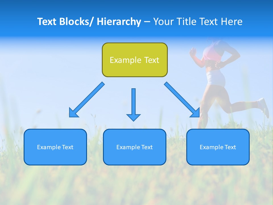 A Woman Running In The Grass Powerpoint Template PowerPoint Template