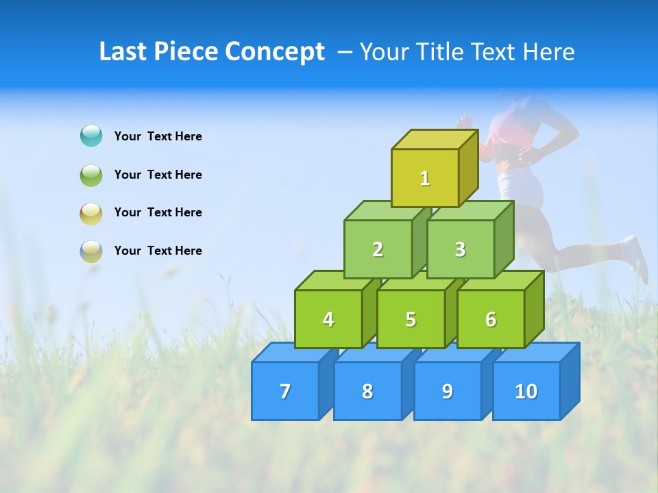 A Woman Running In The Grass Powerpoint Template PowerPoint Template