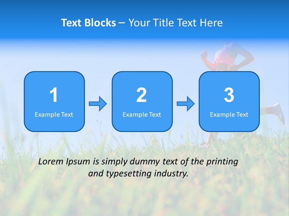 A Woman Running In The Grass Powerpoint Template PowerPoint Template