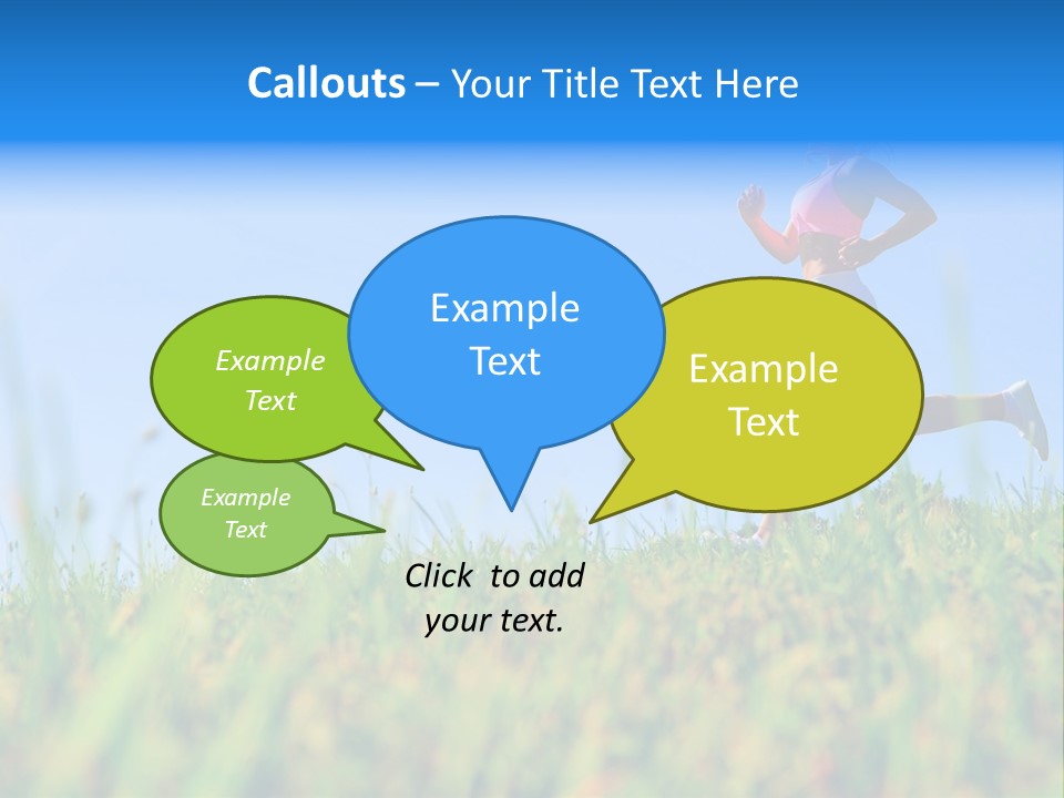 A Woman Running In The Grass Powerpoint Template PowerPoint Template