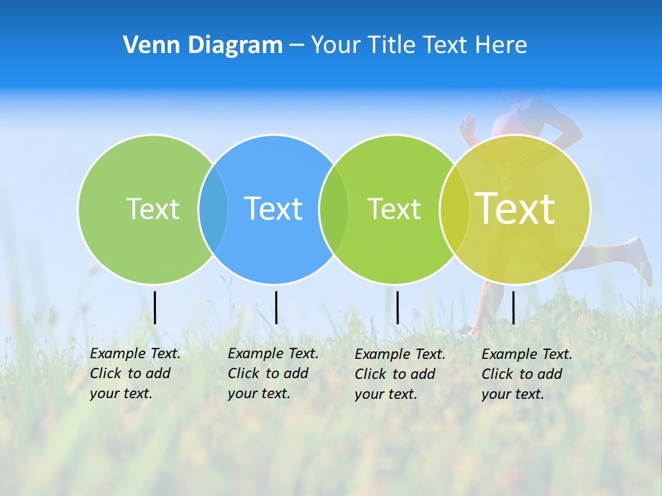 A Woman Running In The Grass Powerpoint Template PowerPoint Template