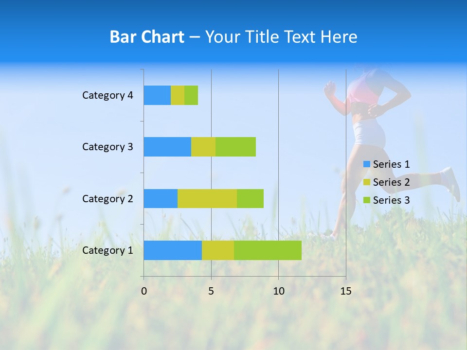 A Woman Running In The Grass Powerpoint Template PowerPoint Template