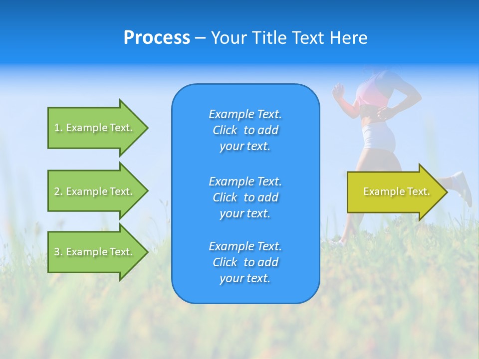 A Woman Running In The Grass Powerpoint Template PowerPoint Template