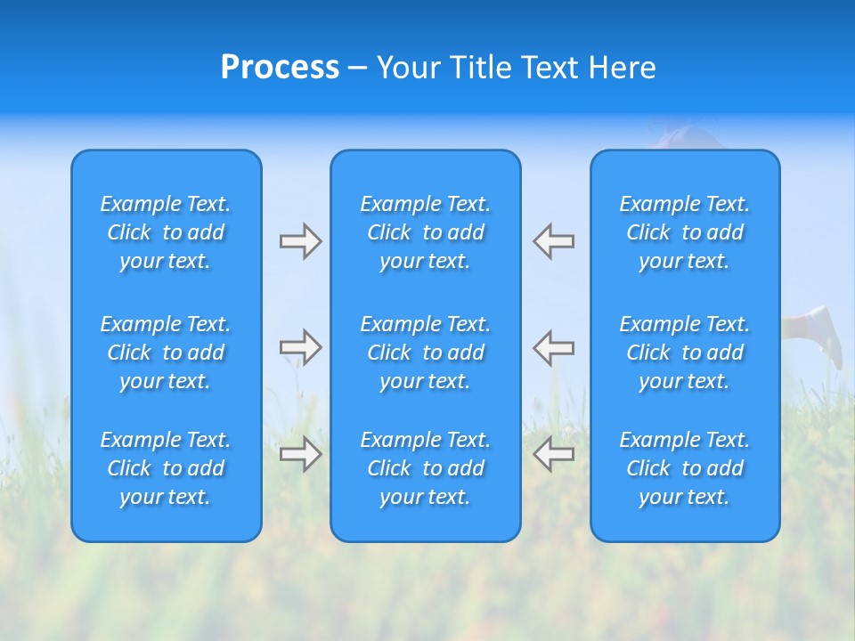 A Woman Running In The Grass Powerpoint Template PowerPoint Template