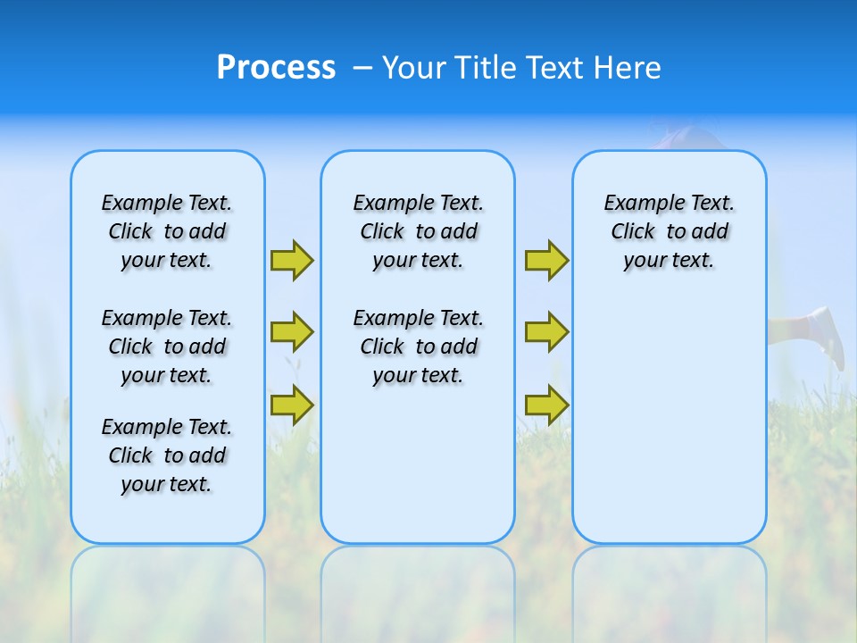A Woman Running In The Grass Powerpoint Template PowerPoint Template