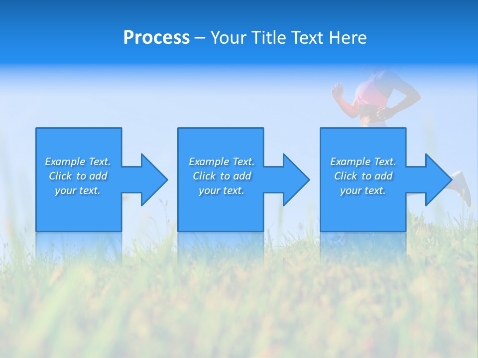 A Woman Running In The Grass Powerpoint Template PowerPoint Template