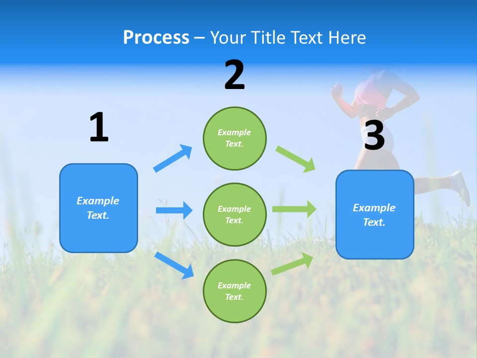A Woman Running In The Grass Powerpoint Template PowerPoint Template