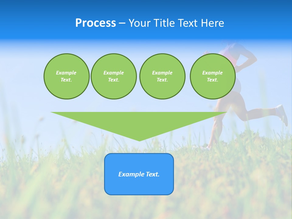 A Woman Running In The Grass Powerpoint Template PowerPoint Template